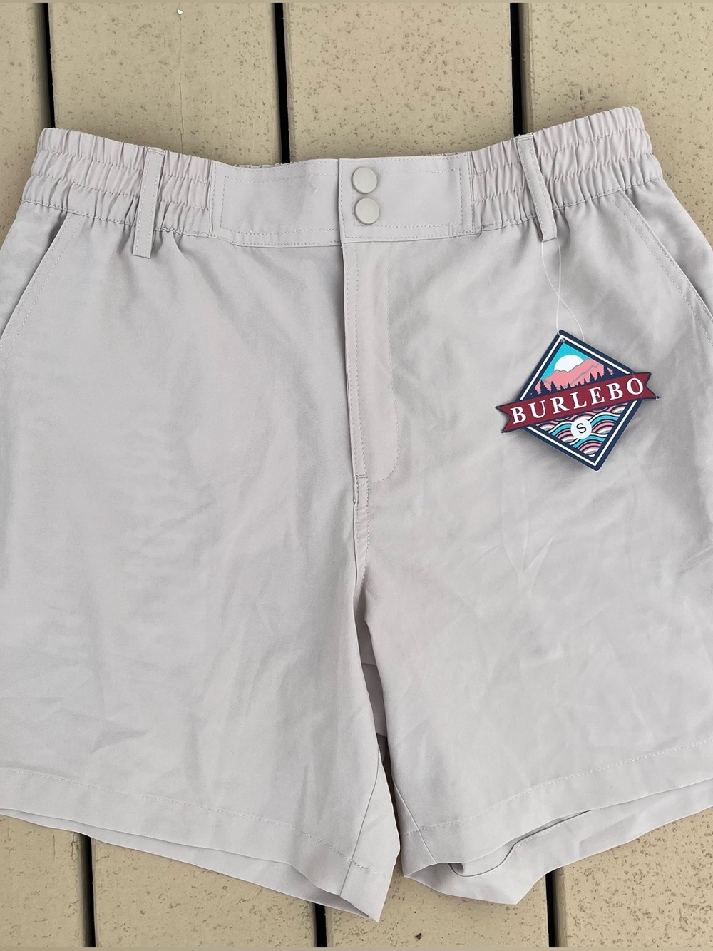Burlebo shorts beige khaki mens everyday small